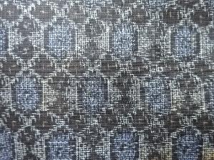 アンティーク　亀甲模様織り出し本場村山泥大島紬着物